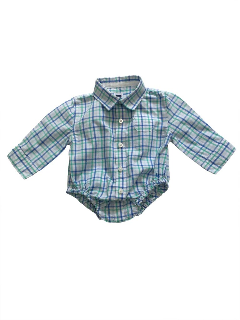Janie & Jack Boy's Plaid One Piece Size 0-3 Months